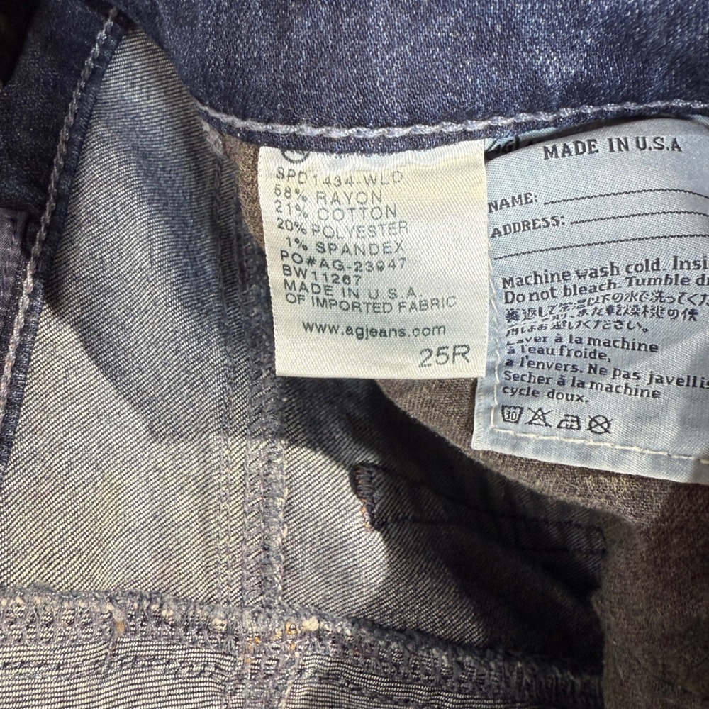 AG Adriano Goldschmied The Prima Mid Rise Cigarette Jeans Dark Wash Women's Size - Picture 12 of 12